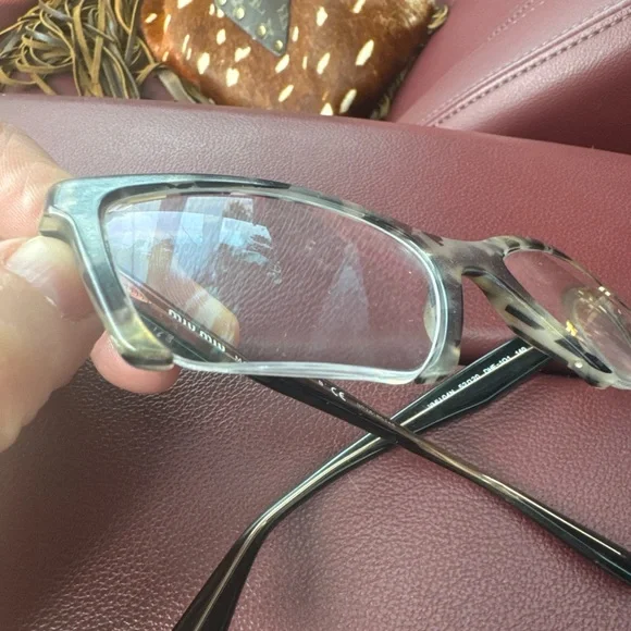 Miu Miu Brown Cat-Eye Glasses half rim lensdesigner women’s made in Italy